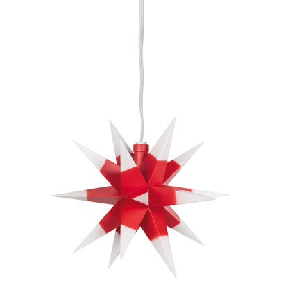 Weihnachtsstern,  1 warmwei�e LED, mit Au�enbatteriebox, � 120