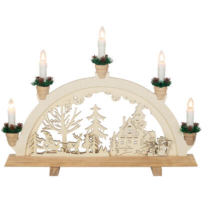 Weihnachtsleuchter, WINTERWALD, 5 x E10/55V/3W