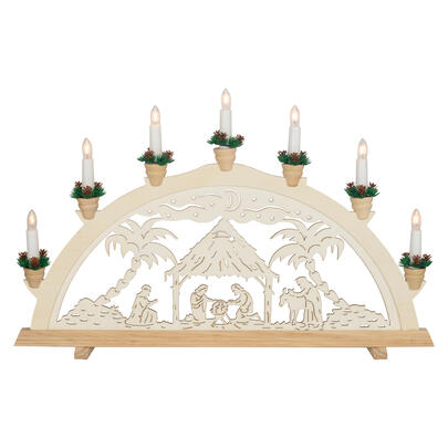 Weihnachtsleuchter, CHRISTI GEBURT, 7 x E10/34V/3W