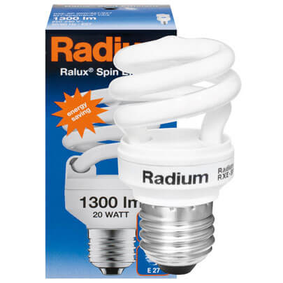 Energiesparlampe, RALUX SPIN RXE-SP, E27, 2700K