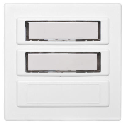 Ruftastermodul, RT-2, mit 2 Tastern,  Aluminium wei, Mehrdraht-Technik