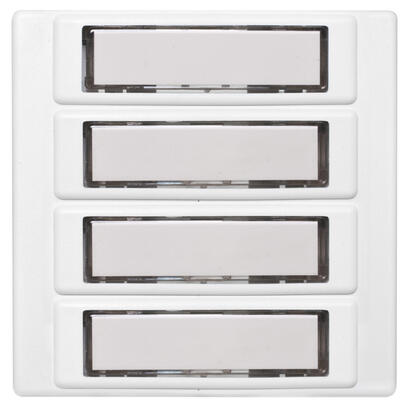 Ruftastermodul, RT-4, mit 4 Tastern, Aluminium wei, Mehrdraht-Technik