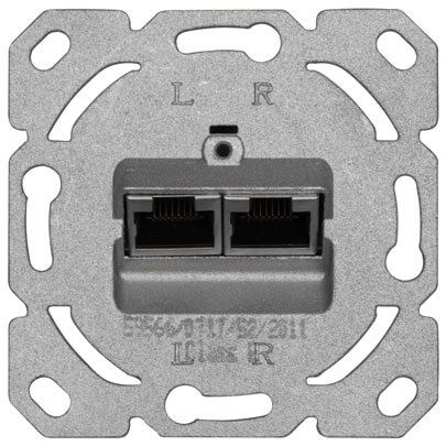 Anschlussdose bis 500 MHz, UP-UAE-CAT 6A, fr Datenbertragung, mit LSA-Plus-Klemmen