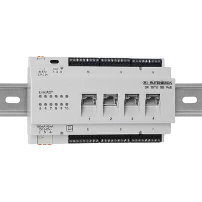 REG-Gigabit-Switch, SR 10TX GB, zur Hutschienenmontage, 10 Ports