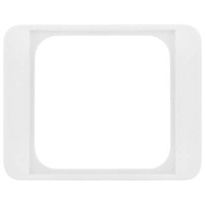 Adapterrahmen, fr Fremdgerte mit Zentralplatte 50 x 50 mm, passend fr B+J alpha nea, reinwei