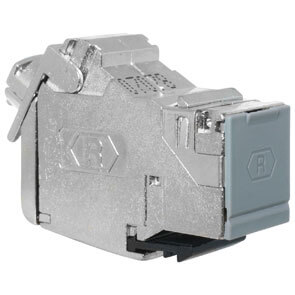 ISO-Universal-Einbaumodul, CAT 6A, 10G, Datenbertragung bis 500 MHz, feste Kabelzufhrung