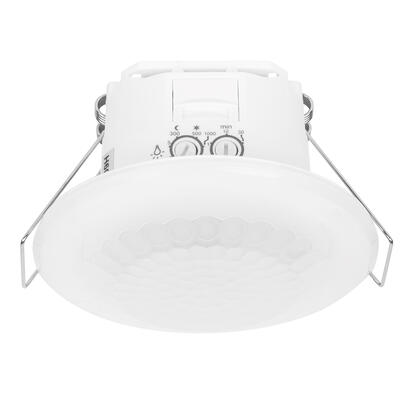 Prsenzmelder, LUXA 103 S360-100-12 UP, fr den Decken-Einbau, 2300W/LED 2W-400W, Erfassungswinkel 360, Reichweite bis 12 m, Prsenz bis  5 m, mit Impuls-Funktion, wei