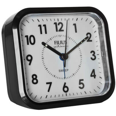 Wecker, mit Quarzuhrwerk, schwarz/wei�