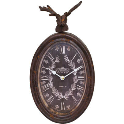 Wanduhr, Motiv Hirsch, mit Quarzuhrwerk