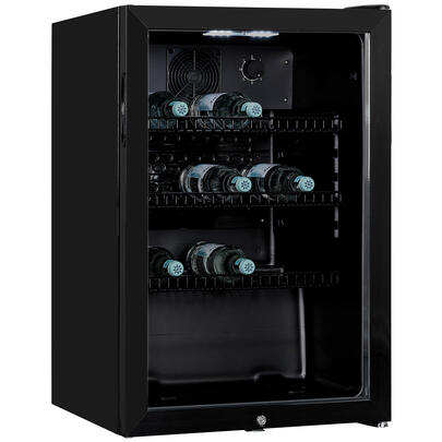 Glastrkhlschrank, 118 Liter, H 840 abschliebar,  schwarz