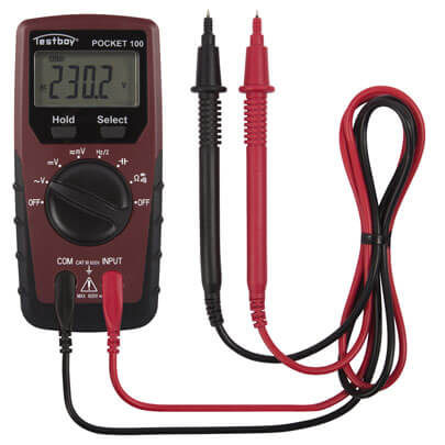 Digital-Multimeter mit T-RMS, Pocket 100,  CAT III 600V AC/DC