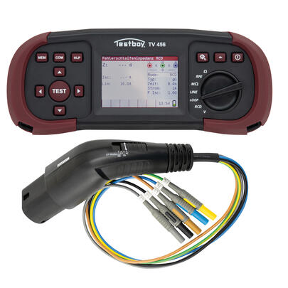 Installationstester, TV 456, mit EVSE-Adapter, nach VDE 0100/EN 61557