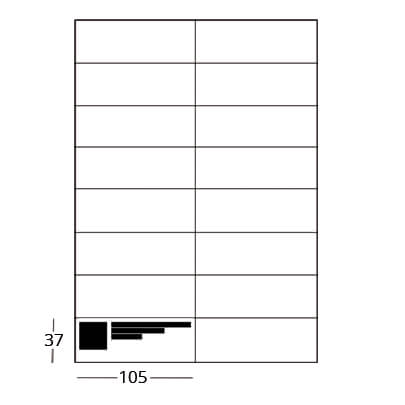 MPM-Etiketten, DIN A4, 105 x 37 mm, selbstklebend