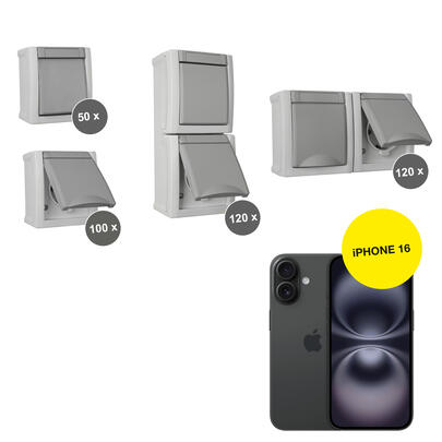 AP/FR-Schalteraktion, iPhone 16, 128GB, schwarz